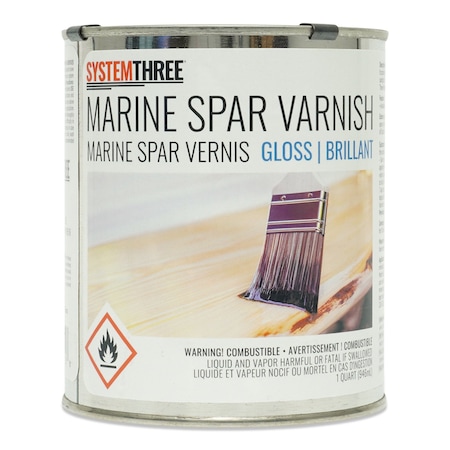 System Three Resins Marine Spar Varnish, Gloss, Quart 1850S16